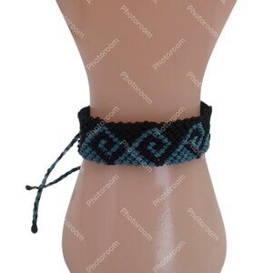 Unisex Handmade Macrame Thread Bracelet Geometric Designs
